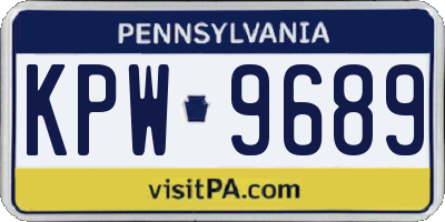 PA license plate KPW9689