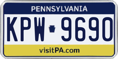 PA license plate KPW9690
