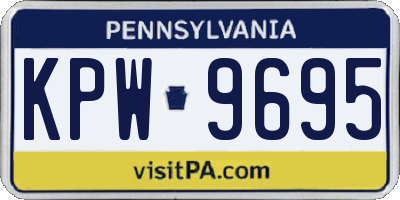 PA license plate KPW9695