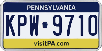 PA license plate KPW9710
