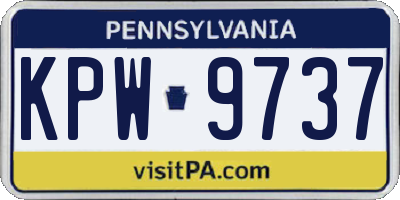 PA license plate KPW9737