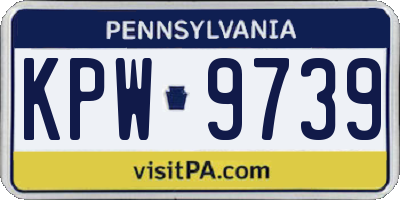 PA license plate KPW9739