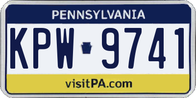 PA license plate KPW9741