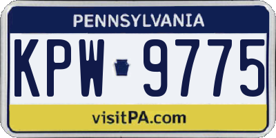 PA license plate KPW9775
