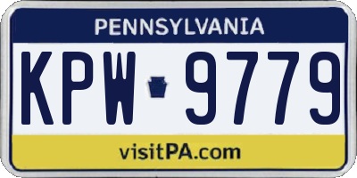 PA license plate KPW9779