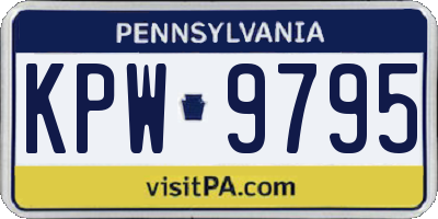PA license plate KPW9795