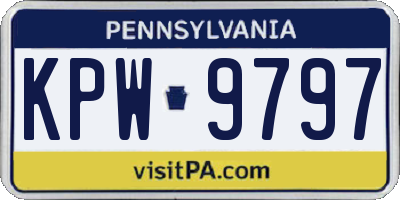 PA license plate KPW9797