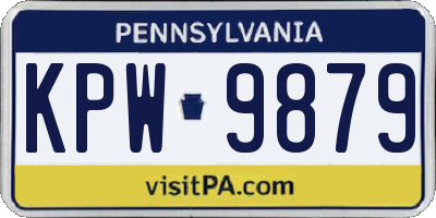 PA license plate KPW9879