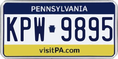 PA license plate KPW9895