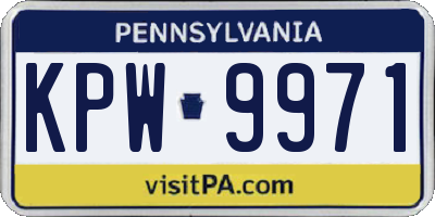 PA license plate KPW9971