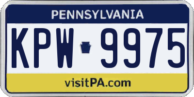 PA license plate KPW9975