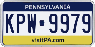 PA license plate KPW9979