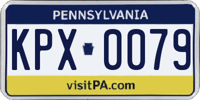 PA license plate KPX0079