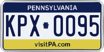PA license plate KPX0095