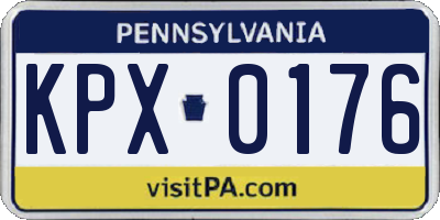 PA license plate KPX0176