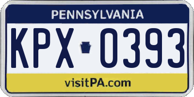PA license plate KPX0393