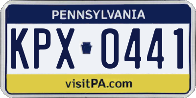 PA license plate KPX0441