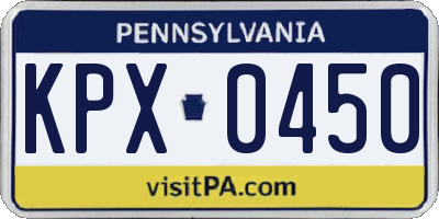 PA license plate KPX0450