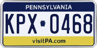 PA license plate KPX0468