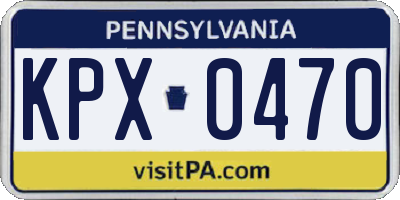PA license plate KPX0470