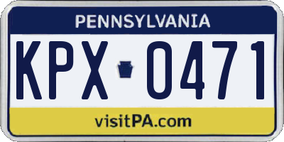 PA license plate KPX0471