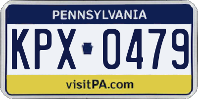PA license plate KPX0479