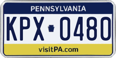 PA license plate KPX0480