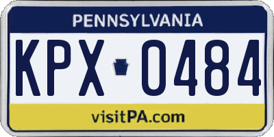 PA license plate KPX0484