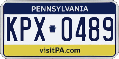 PA license plate KPX0489