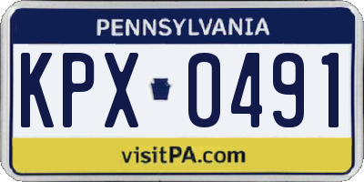 PA license plate KPX0491