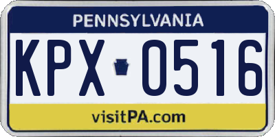 PA license plate KPX0516