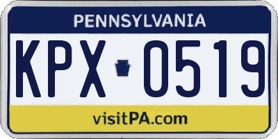 PA license plate KPX0519