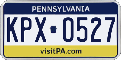 PA license plate KPX0527