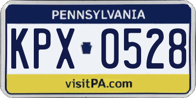 PA license plate KPX0528