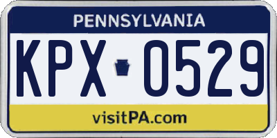 PA license plate KPX0529