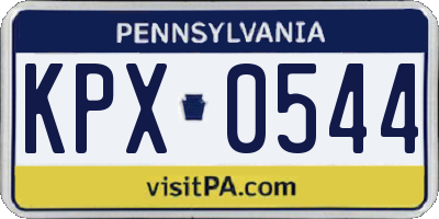 PA license plate KPX0544