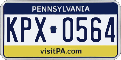 PA license plate KPX0564