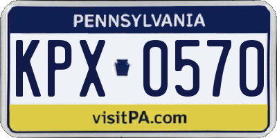 PA license plate KPX0570