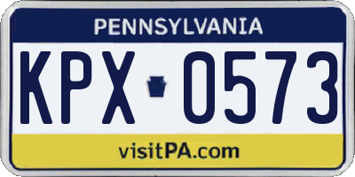 PA license plate KPX0573