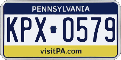 PA license plate KPX0579
