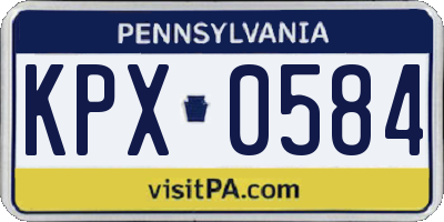 PA license plate KPX0584
