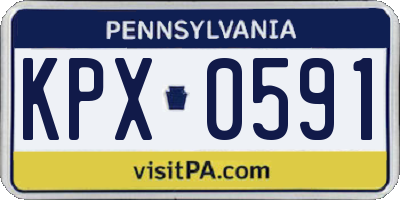 PA license plate KPX0591