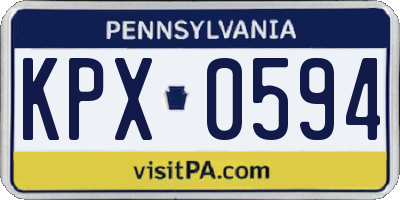 PA license plate KPX0594