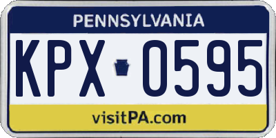 PA license plate KPX0595