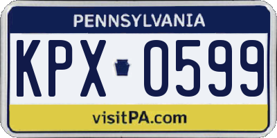 PA license plate KPX0599