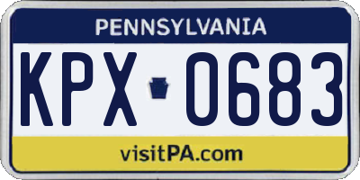 PA license plate KPX0683