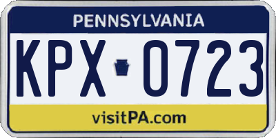 PA license plate KPX0723