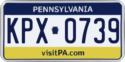 PA license plate KPX0739
