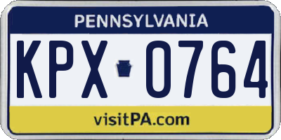 PA license plate KPX0764