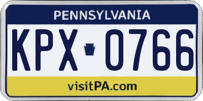 PA license plate KPX0766